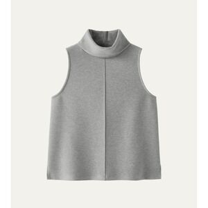 OGL FuzzLuxe Turtle Neck Split Hem Top heather Grey size small NWT